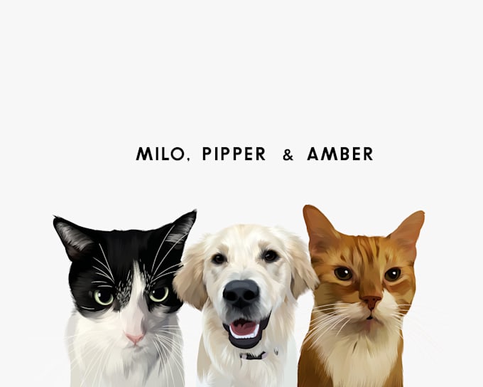 draw an amazing vector cartoon for your pet in 24 hour