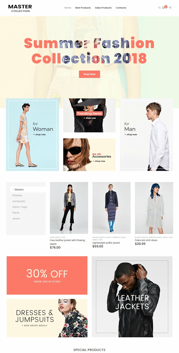 design responsive ecommerce website wordpress online store