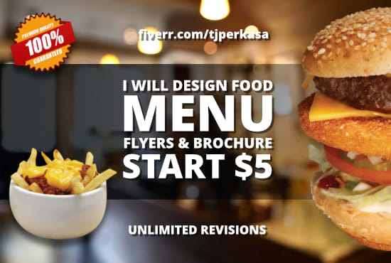 design restaurant menu, flyers, and brochures