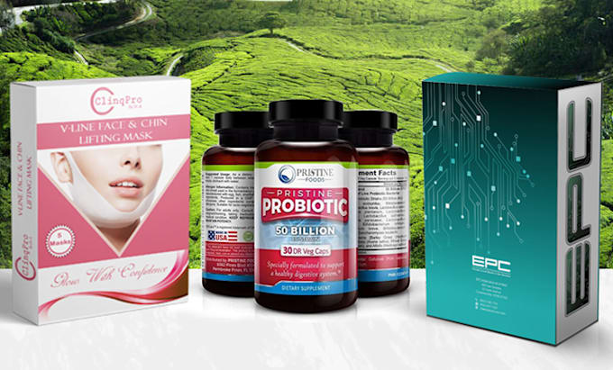 design professional product packaging, box design and labels
