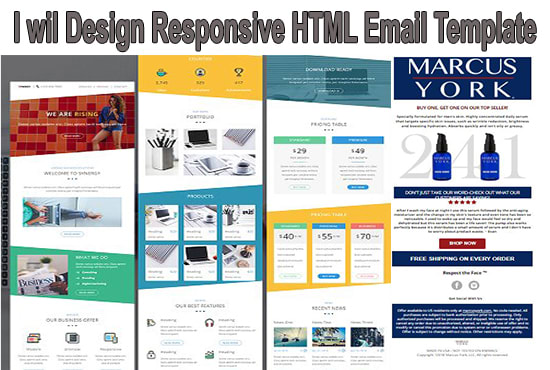 design responsive HTML  email template