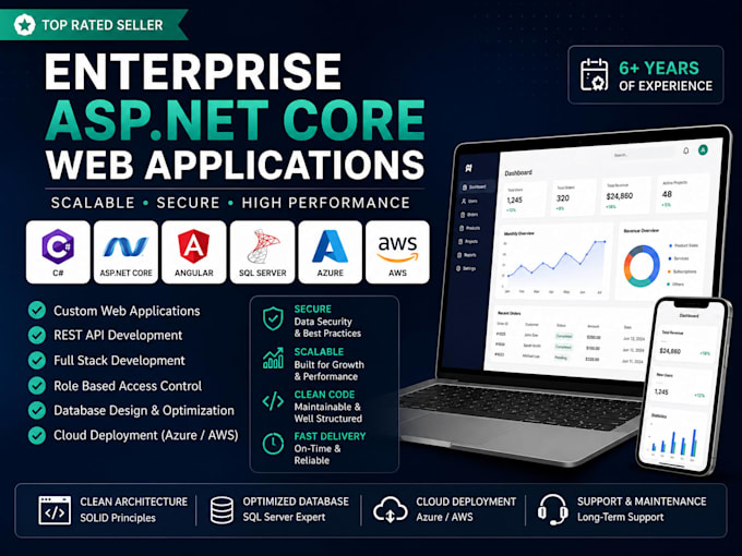 develop enterprise dot net web application with angular