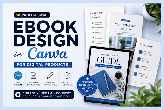 create stunning ebooks, digital products, decks in canva