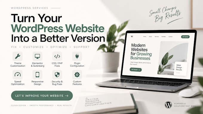 customize, fix and improve your wordpress website