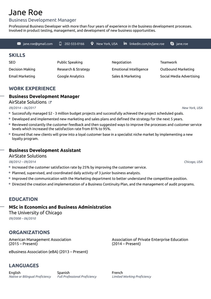 Write A Professional Resume For Your Job Application By Popalb