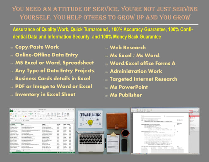 Do Any Data Entry Services Pdf To Excel Or Word Copy Paste Work By Mfdes8