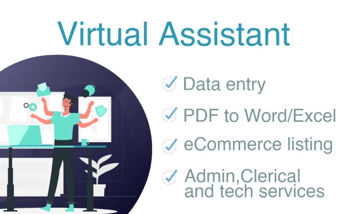 assist in data processing, entry or other admin tasks