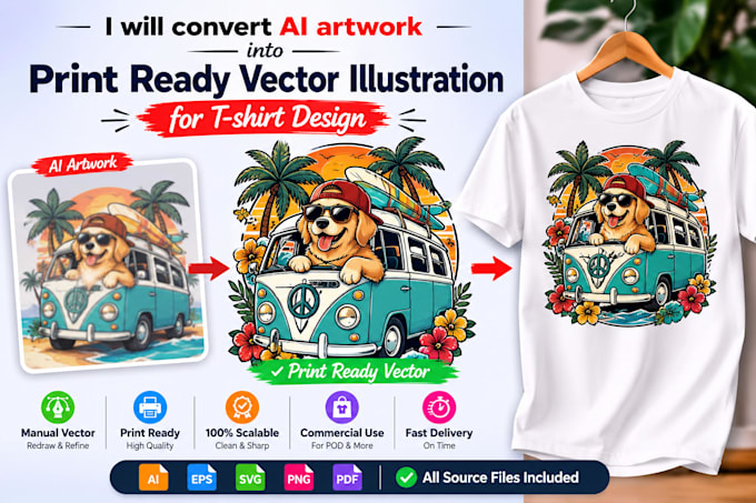 convert ai images into print ready vector artwork
