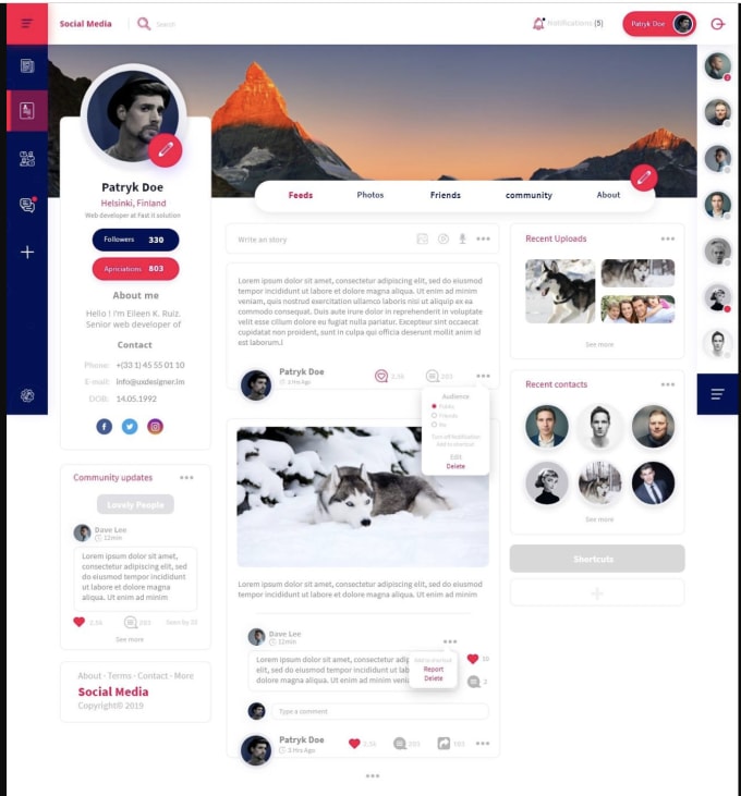 Develop a social network website by Iamsadek Fiverr