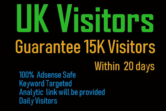 guarantee 20k seo friendly UK traffic