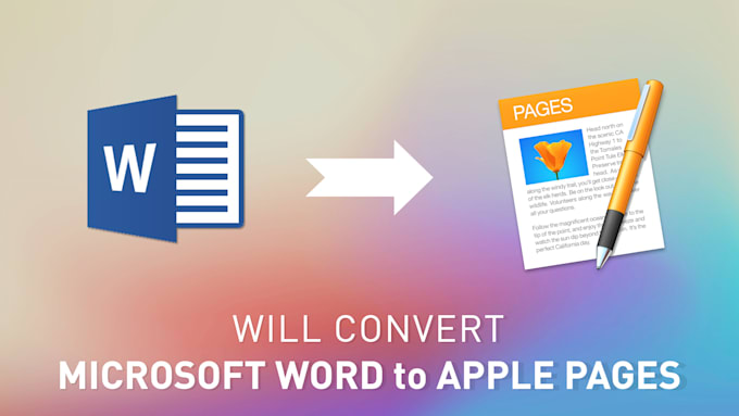 convert microsoft word to pages