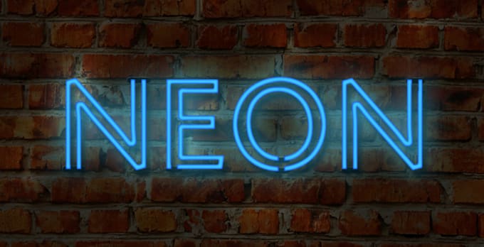 create your name or logo in a neon style