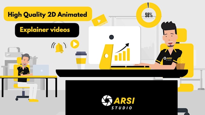 create a 2d animated explainer video or sales video