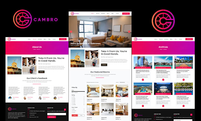 do hotel, hostel, restaurant, resort, event, company website
