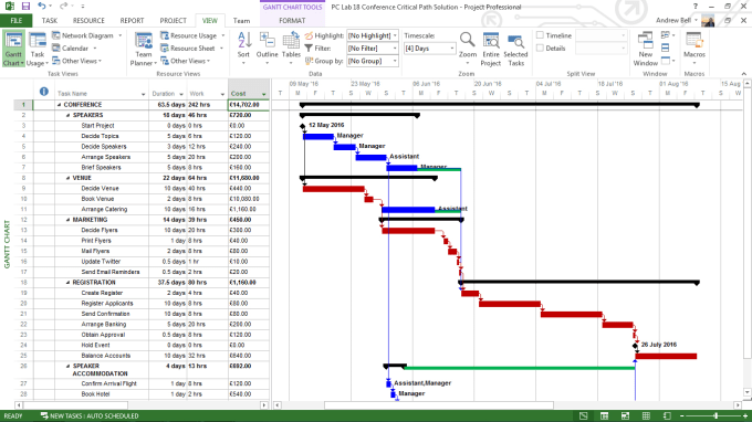 ms project copy timeline view to another file