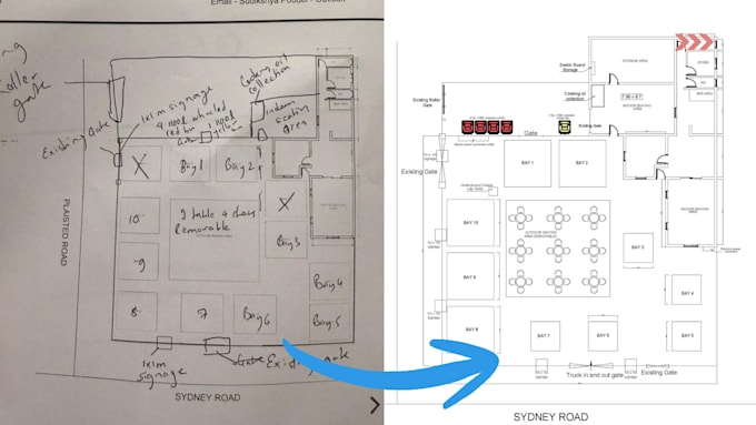 convert your sketches into precise autocad dwg drawings