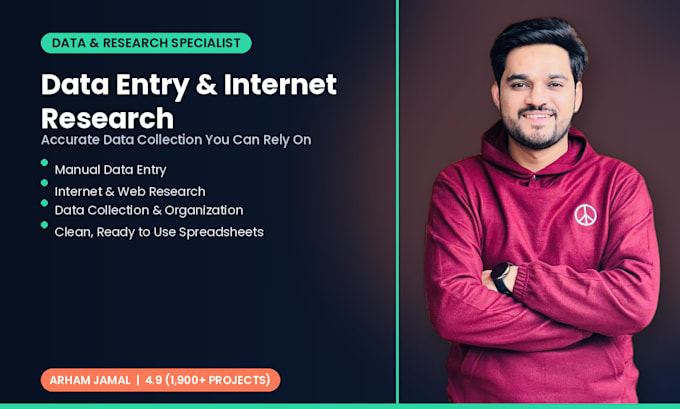 do data entry,internet research and data collection