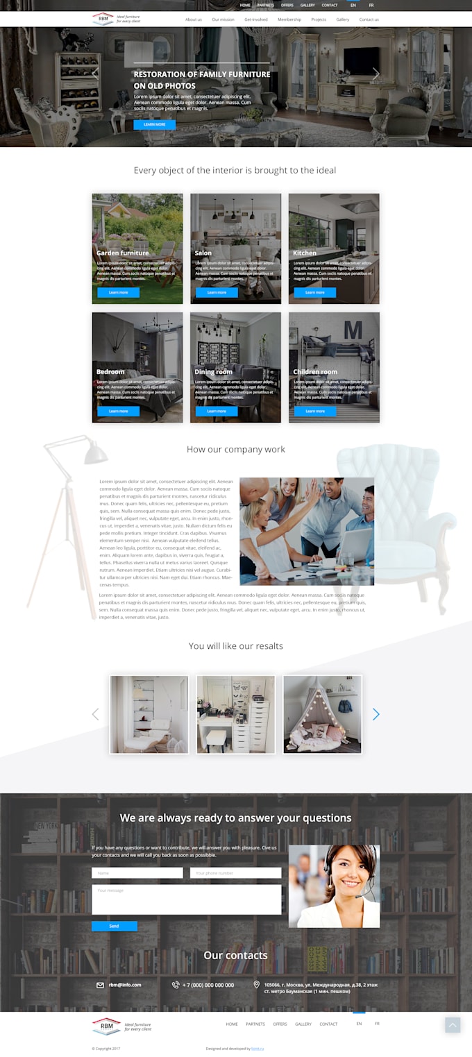 create amazing PSD website designs for you
