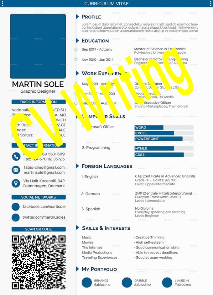 Create Modern And Updated Resume Or Cv By Srbprajapati