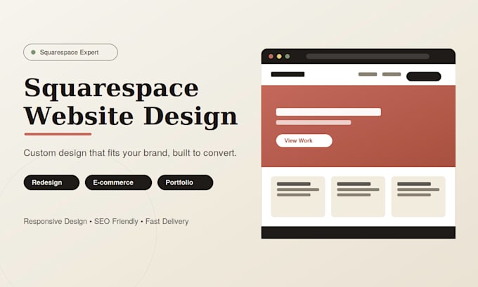 design or redesign squarespace website, portfolio website