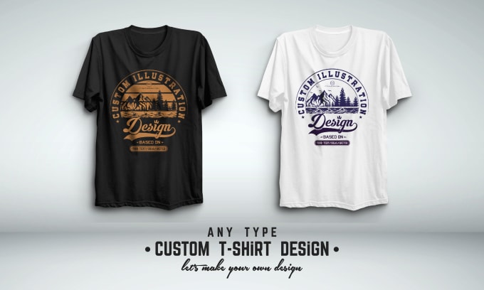 Do custom illustration graphic and typography t shirt design by ...