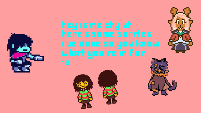 Make A Deltarune Undertale Style Sprite Of Your Choosing By Ttttxxxccc Fiverr In undertale, clamgirl tells you about this suzy and in deltarune, there's a susie character. make a deltarune undertale style sprite