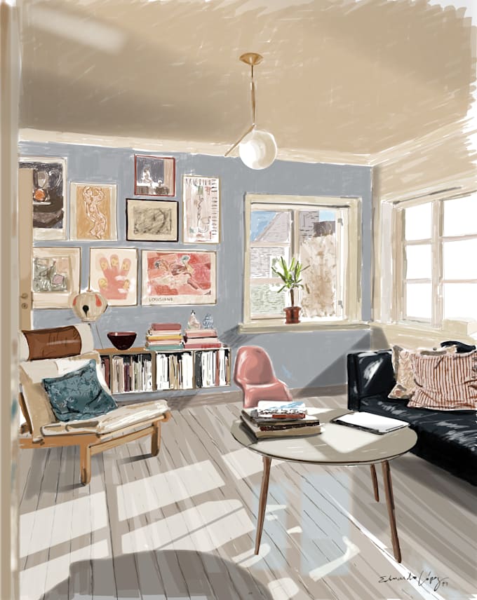 draw color illustration, urban sketch, cityscapes, product