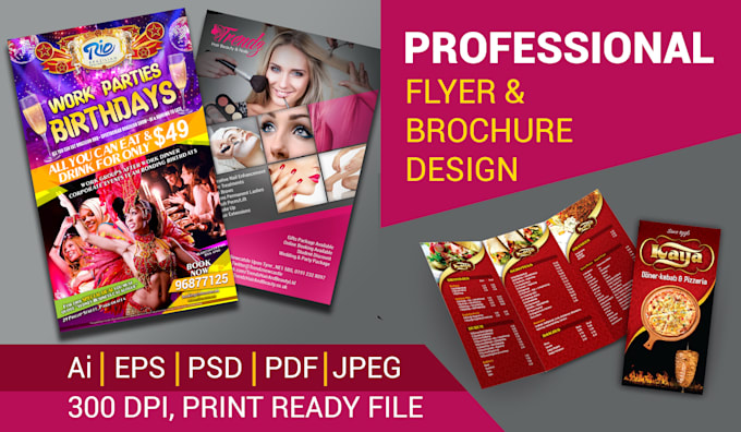 design flyer brochure and postcard professionally