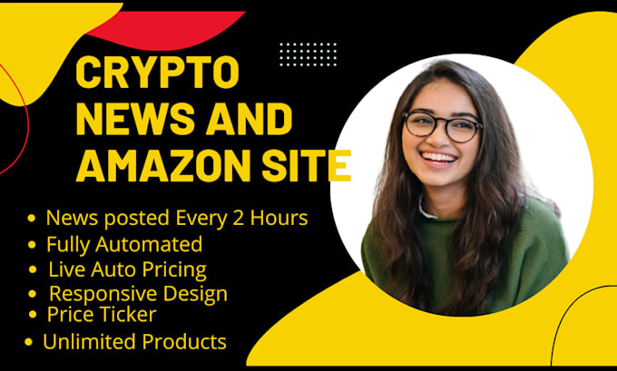 build you a automated amazon crypto news site and store