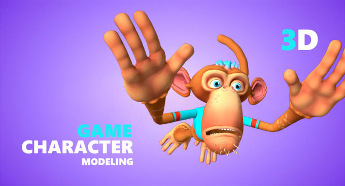 Create A 3d Cartoon Character Model For Games And Animations By