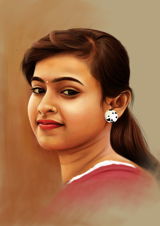 Do masterpiece work of digital painting background portrait by Bijaya94 |  Fiverr