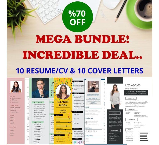 Send Rewritable 10 Best Selling Resume Templates Big Discount By