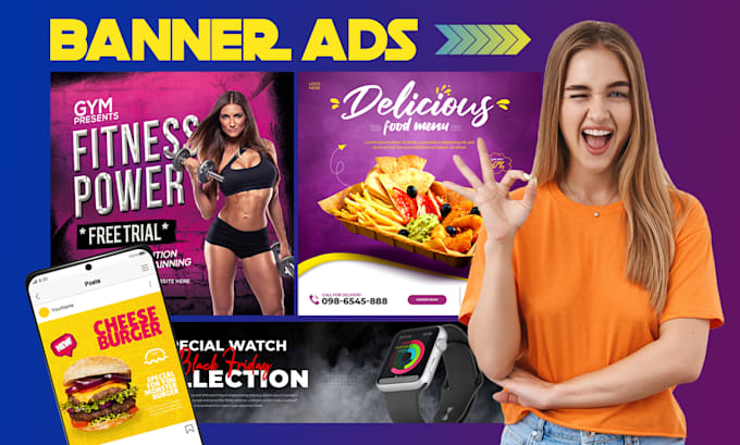design scroll stopping social media banners
