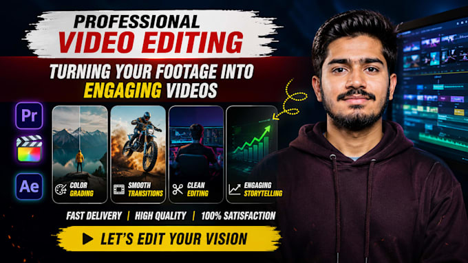 edit engaging youtube and short form videos that grow your channel
