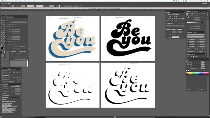 create vector and colour separation for screen printing