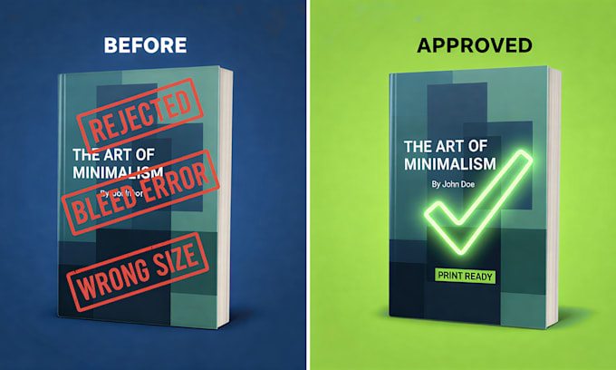 fix book cover bleed, spine, and margin errors for print ready upload