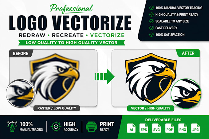 professionally vectorize and recreate your logo