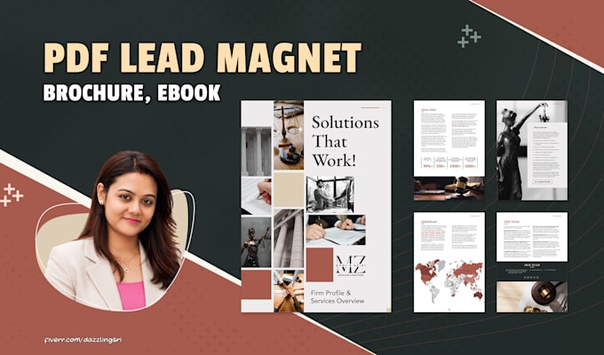 create professional PDF lead magnet, brochure, ebook design