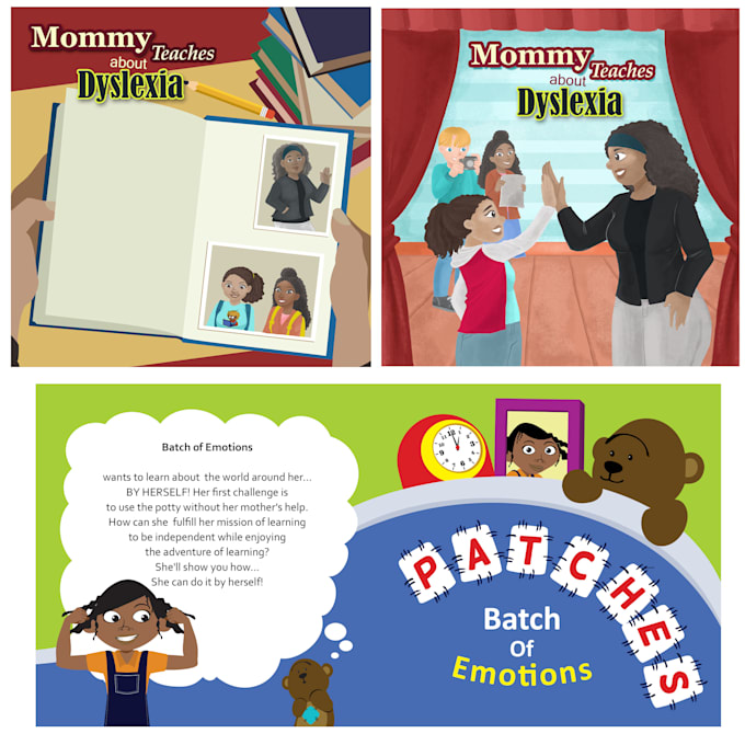 illustrate cover and back cover for children ilustration