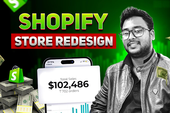 do shopify store design and redesign, shopify website redesign