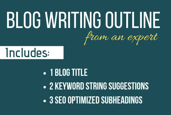 Create A Blog Writing Outline With Keyword And Seo Headers By Contentoverlord Fiverr