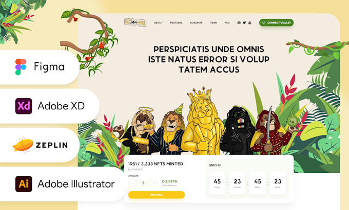 design illustrative landing page