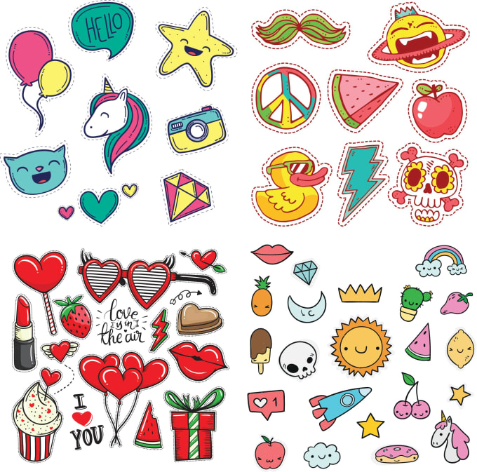 Design cute stickers for you by Nayydesigns Fiverr
