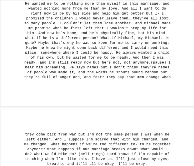 Write A Monologue Tailored To You By Fruitandnutcase