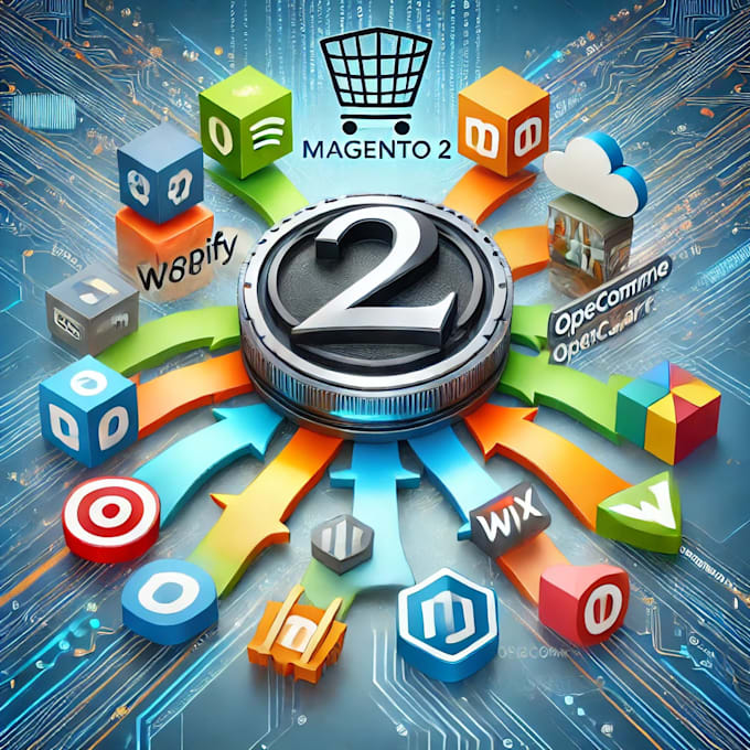 migrate shopify, woocommerce, to magento 2