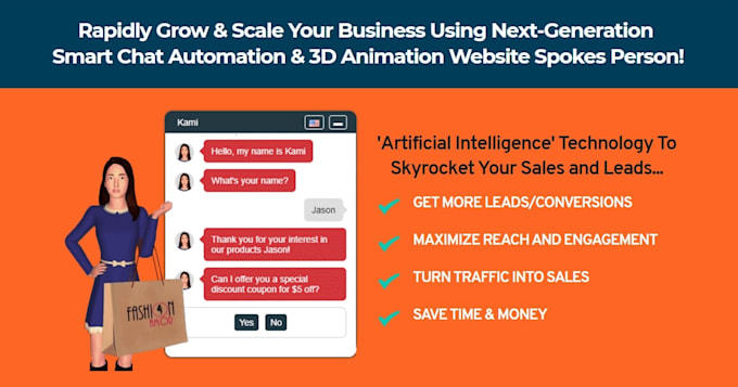setup website spokes person and chatbot in your website