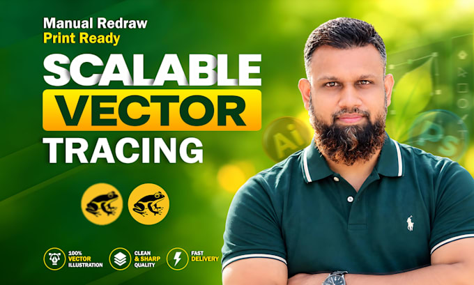 do manual vector tracing, vectorise logo, redraw, recreate in adobe illustrator