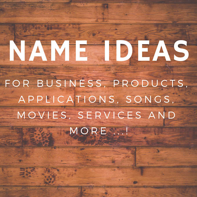 Give Your Company App Book Song Or Movie A Name By Rayndeer