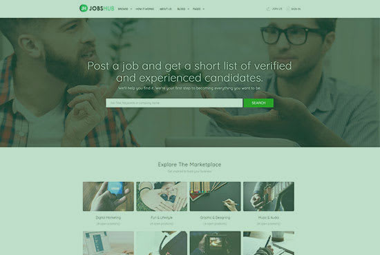 custom design job board website