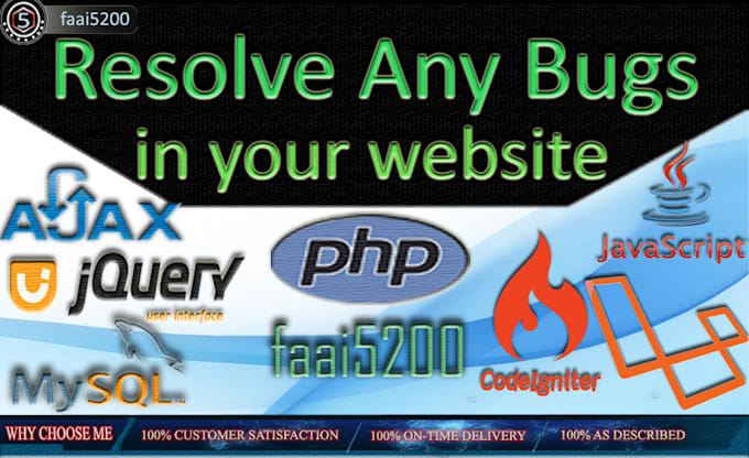 develop, update or fix core PHP, laravel and jquery websites